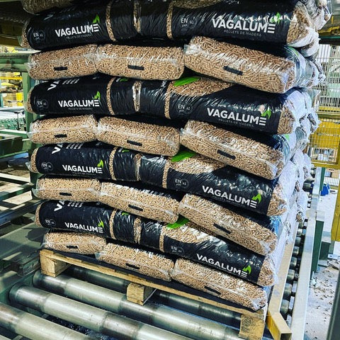 Palet 70 sacos pellet certificado ENPlus A1. Pellet Vagalume